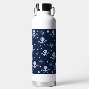 Octopus under the sea kids pattern water bottle