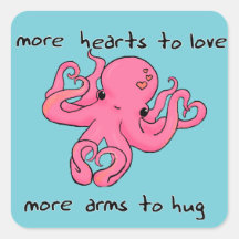 Octopus Valentine's Day sticker Valentines