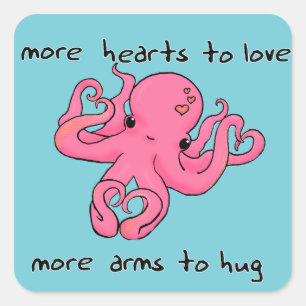 Octopus Valentine's Day sticker Valentines