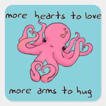 Octopus Valentine's Day sticker Valentines