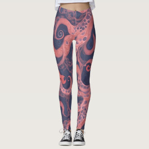 Octopus Watercolor Colourful Personalized Pattern Leggings