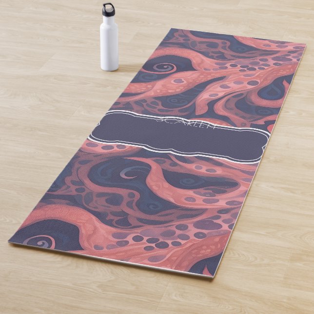 Octopus Watercolor Colourful Personalized Pattern Yoga Mat (In Situ)