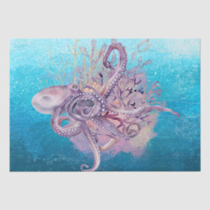 Octopus Watercolor Tissue Paper