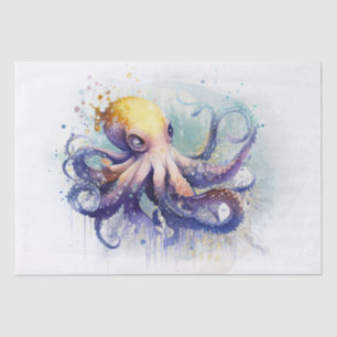 Octopus Watercolor Tissue Paper