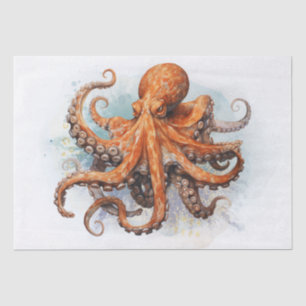 Octopus Watercolor Tissue Paper