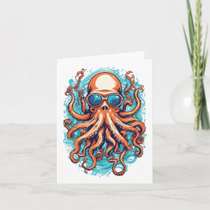 Octopus Wearing Sungles Card