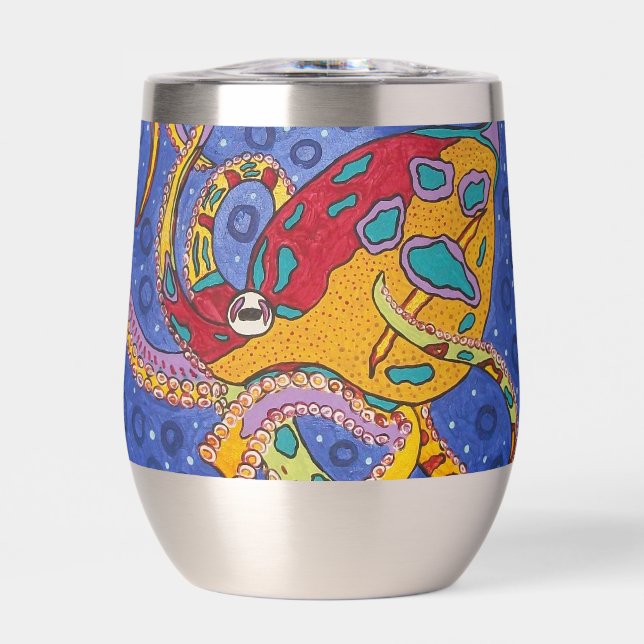 Octopus Wine Tumbler (Front)