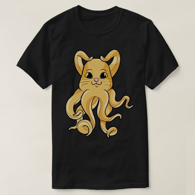Octopus with 8 Arms as Cat T-Shirt (Design Front)