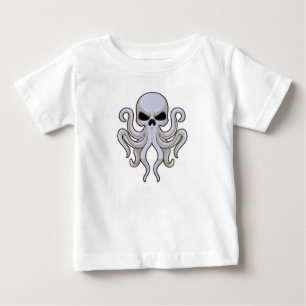 Octopus with 8 Arms & Skull Baby T-Shirt