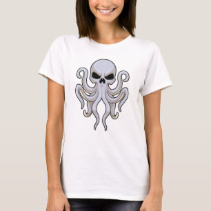 Octopus with 8 Arms & Skull T-Shirt