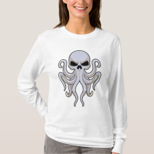 Octopus with 8 Arms & Skull T-Shirt