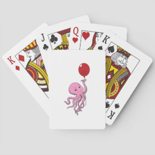 Octopus with Balloon Playing Cards