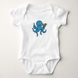 Octopus with Book Baby Bodysuit