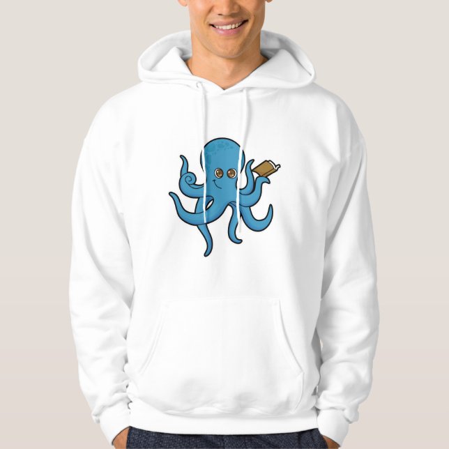 Octopus with Book Hoodie (Front)
