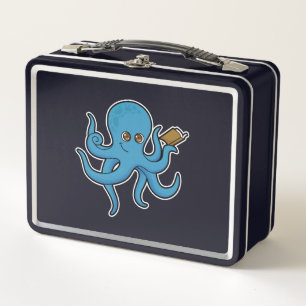 Octopus with Book Metal Lunch Box