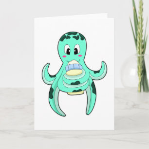 Octopus with Bottle of Milk Card