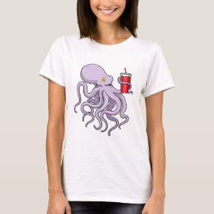 Octopus with Drinking mug T-Shirt
