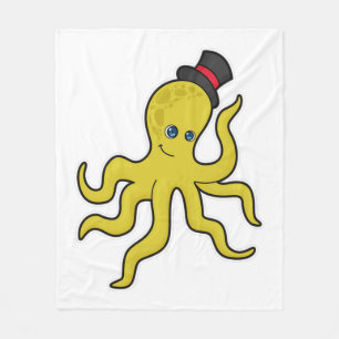 Octopus with Hat Fleece Blanket