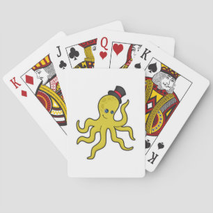 Octopus with Hat Playing Cards