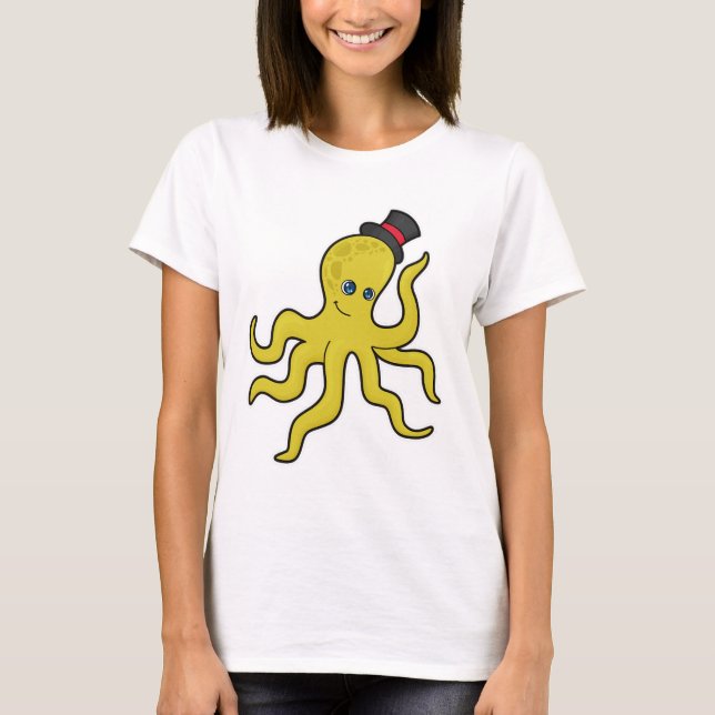 Octopus with Hat T-Shirt (Front)
