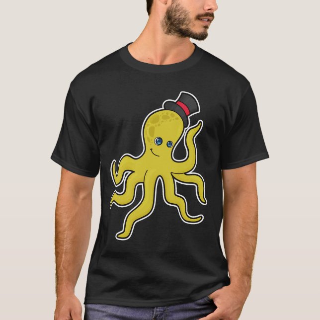 Octopus with Hat T-Shirt (Front)