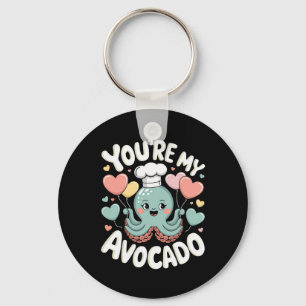 Octopus With Heart Bylloons You’re My Avocado Vale Keychain
