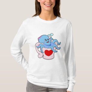 Octopus with Heart Cup.PNG T-Shirt