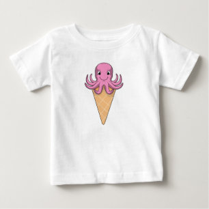 Octopus with Ice cream cone Baby T-Shirt