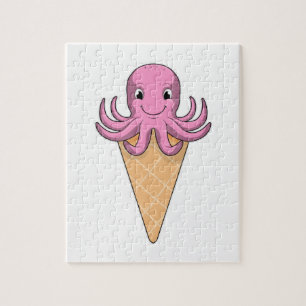 Octopus with Ice cream cone Jigsaw Puzzle