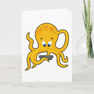 Octopus with Laptop Card