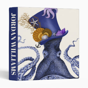 Octopus with Nautical Hat Binder