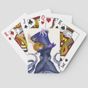 Octopus with Nautical Hat Playing Cards