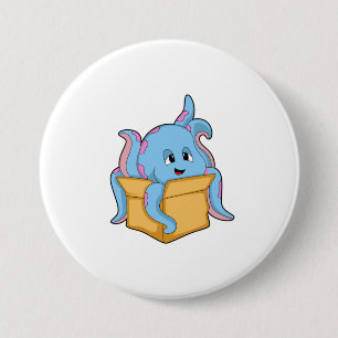 Octopus with Packet.PNG 3 Inch Round Button