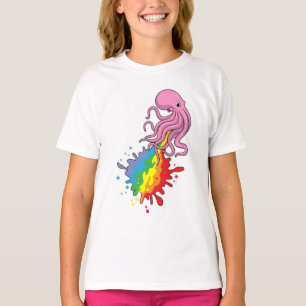 Octopus with Rainbow T-Shirt