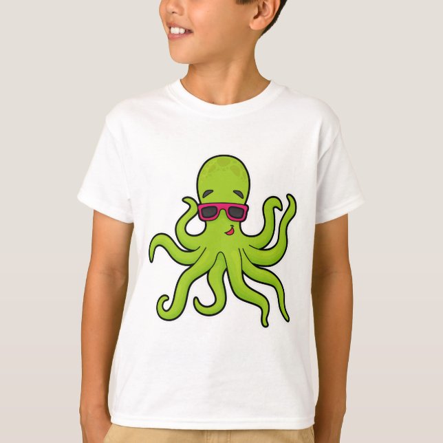 Octopus with Sunglasses T-Shirt (Front)
