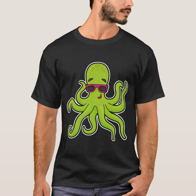 Octopus with Sunglasses T-Shirt (Front)
