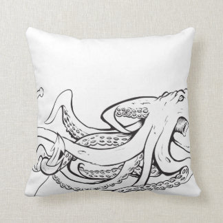 Octopuss With Anchor - Pillow! Throw Pillow