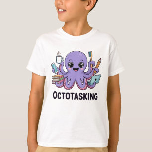 Octotasking Creature in Multitask Mode T-Shirt