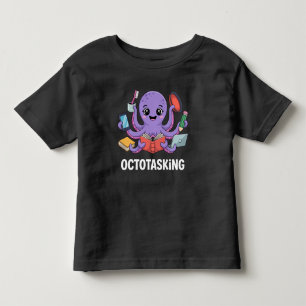 Octotasking Creature in Multitask Mode Toddler T-shirt