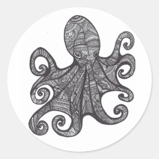 OctoZen Classic Round Sticker