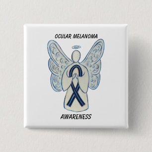 Ocular Melanoma Awareness Ribbon Angel Custom Pin