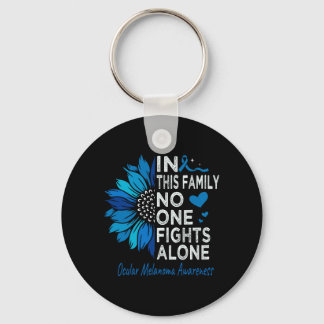 Ocular Melanoma Awareness Sunflower Support Ocular Keychain