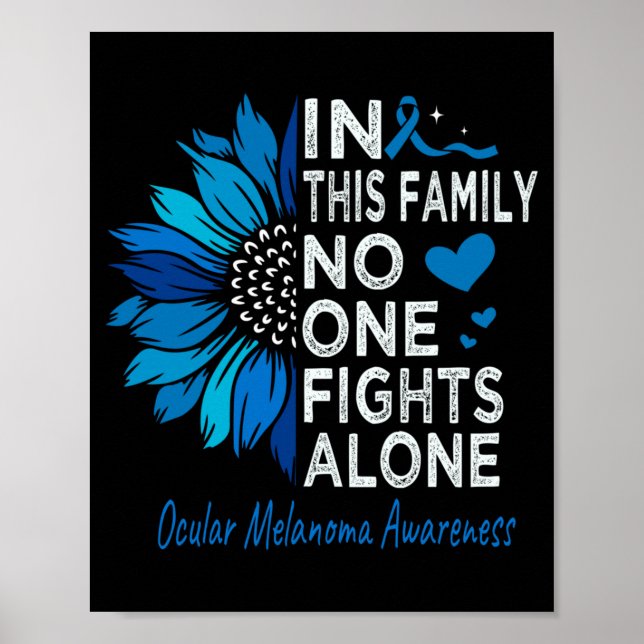 Ocular Melanoma Awareness Sunflower Support Ocular Poster (Front)