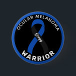 Ocular Melanoma Warrior Ribbon Black Button<br><div class="desc">Ocular Melanoma Warrior Ribbon Black Button for awareness and support for people with ocular melanoma.</div>