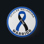 Ocular Melanoma Warrior Ribbon White Button<br><div class="desc">Ocular Melanoma Warrior Ribbon White Button for awareness and support for people with ocular melanoma.</div>