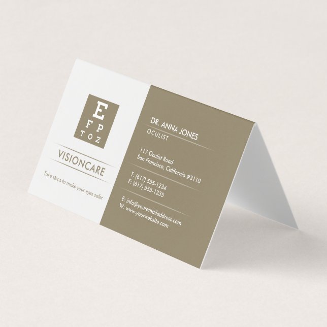Oculist | optican business card (Front)