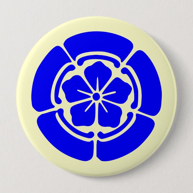 Oda Kamon, Japan 4 Inch Round Button (Front)