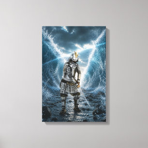 Oda Nobunaga Samurai Armor Water 12x18 Canvas Print