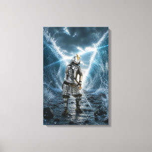 Oda Nobunaga Samurai Armor Water 16x24 Canvas Print