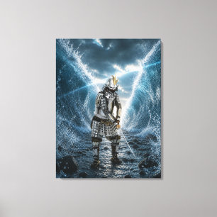 Oda Nobunaga Samurai Armor Water 24x32 Canvas Print